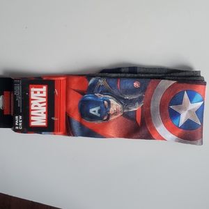 Marvel Captain America 2-pair Crew Socks
